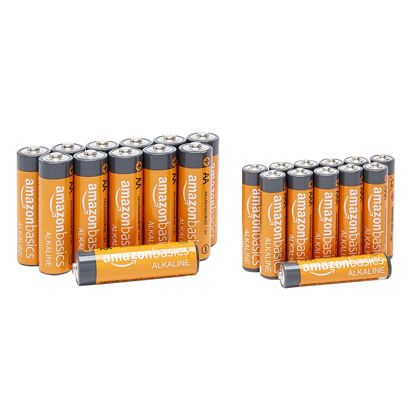 Picture of Amazon Basics 24 Count AA & AAA High-Performance Batteries Value Pack - 12 Double AA Batteries and 12 Triple AAA Batteries