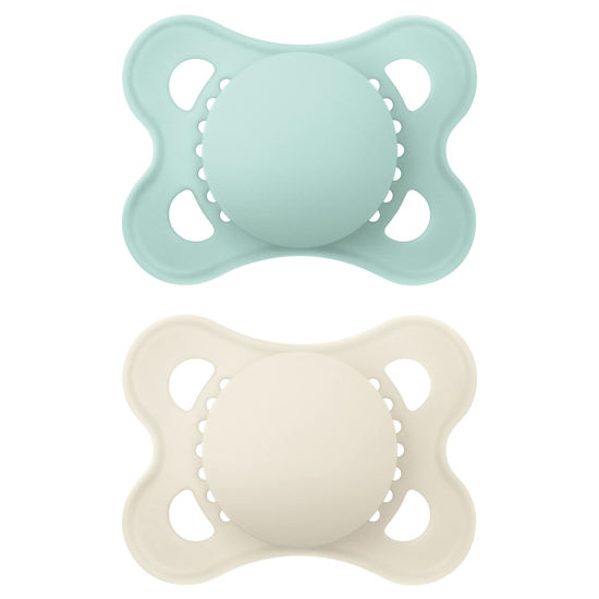 Picture of MAM Original Matte Baby Pacifier, Nipple Shape Helps Promote Healthy Oral Development, Sterilizer Case, 2 Pack, 0-6 Months, Unisex,2 Count (Pack of 1)