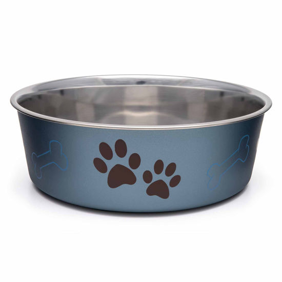 Picture of Loving Pets 7463 Metallic Bella Bowl, Medium, Blueberry