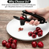 Picture of Ordekcity Cherry Pitter Tool Cherries Corer Pitter Tool Stainless Steel Fruit Pit Remover for Cherry Jam with Lock Design