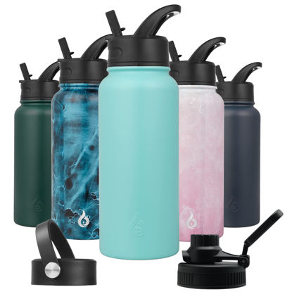 BJPKPK Insulated Water Bottles with Straw Lid, 40oz Large Water