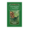 Picture of Yankee Candle Balsam & Cedar Scented, Classic 12oz Medium Perfect Pillar Single Wick Candle, Over 80 Hours of Burn Time