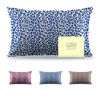 Picture of Mulberry Silk Pillowcase for Hair and Skin Standard Size Leopard Print Silk Pillow Cases with Zipper Soft Breathable Smooth Cooling Silk Pillow Covers for Sleeping (Blue Leopard, 20"X 26",1Pcs)