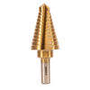 Picture of NEIKO 10189A Titanium Step Drill Bit, High-Speed Alloy Steel Bit, Hole Expander for Wood and Metal, 12 Step Sizes from 7/16 Inches to 1 1/8 Inches