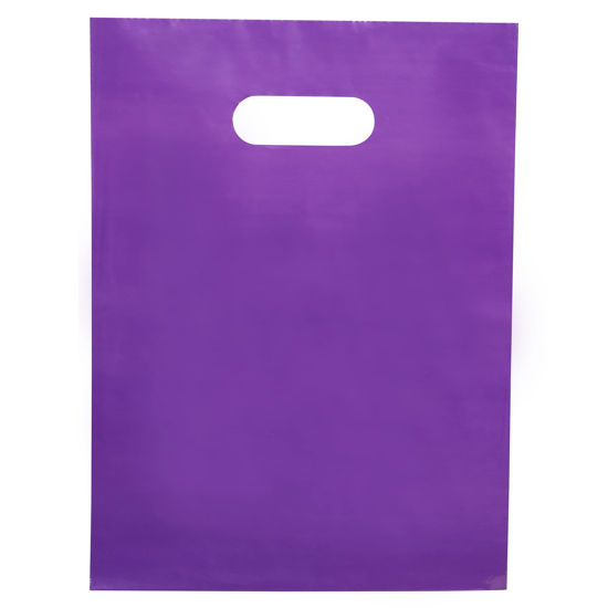 Picture of Choice Marts 100 Purple Bags 1.5Mil 9"x12" Merchandise Bags Purple Plastic Bags Thick Glossy Retail Bags and Shopping Bags For Small Business Boutique Bags & Purple Goodie Bags and Purple Bag