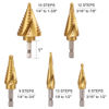 Picture of COMOWARE Hex Shank HSS Step Drill Bit with Two Spiral Flutes and Impact Readiness - Ideal for Metal, Stainless Steel, Aluminum, Wood, and Plastic,Total 50 Sizes with Aluminum Case