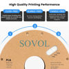 Picture of Sovol 3D Printer PLA Filament 2kg (4.4 lbs) Spool Printing Materials, Wiring Tightness, Dimensional Accuracy +/- 0.03 mm, 1.75 mm, White 2 Rolls