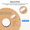 Picture of Sovol 3D Printer PLA Filament 2kg (4.4 lbs) Spool Printing Materials, Wiring Tightness, Dimensional Accuracy +/- 0.03 mm, 1.75 mm, White 2 Rolls