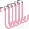 Picture of Peasulin 6 Pack Over The Door Hooks, Over The Door Hangers Hooks, Soft Rubber Surface Prevents Scratches, Door Hooks for Bathroom, Living Room, Kitchen Hanging Clothes, Towels, Hats, Pink