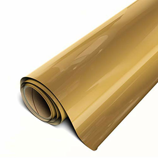 Picture of Siser EasyWeed Heat Transfer Vinyl 11.8" x 3ft Roll (Gold) Compatible with Siser Romeo/Juliet & Other Professional or Craft Cutters - Layerable - CPSIA Certified