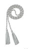 Picture of Graduation Honor Cord - Gray/White - Every School Color Available - Made in USA - by Tassel Depot