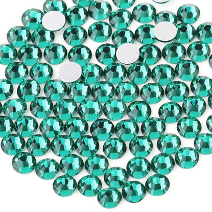 Picture of beadsland Flat Back Crystal Rhinestones Round Gems, Blue Zircon (4.6-4.8mm) SS20/1440pcs