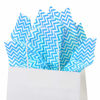 Picture of Flexicore Packaging Turquoise Chevron Print Gift Wrap Tissue Paper Size: 15 Inch X 20 Inch | Count: 50 Sheets | Color: Turquoise Chevron