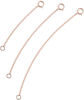 Picture of 925 Sterling Silver Necklace Extender Rose Gold Necklace Extender Rose Gold Chain Extenders for Necklaces 2", 3", 4" Inches