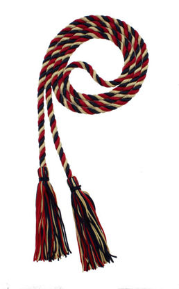 Picture of Graduation Honor Cord - Navy/RED/OLDGOLD - Every School Color Available - Made in USA - by Tassel Depot