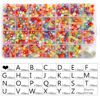 Picture of Looconi 1400pcs Letter Beads 7x4mm Colorful Transparent for Jewelry Making Bracelet Hair Braids Crafts