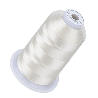 Picture of Simthread Embroidery Thread Egg Shell S003 5500 Yards, 40wt 100% Polyester for Brother, Babylock, Janome, Singer, Pfaff, Husqvarna, Bernina Machine