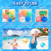 Picture of HILIOP Reusable Water Balloons for Kids Adults, Silicone Refillable Water Bombs Magnetic Water Balloons Self Sealing Quick Fill with Mesh Bag (8PCS - Space Capsule)