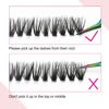 Picture of Cluster Lashes 40D DIY Eyelash Extension C Curl Individual Lashes Faux Mink Cluster Eyelash Extensions Black 120pcs Eyelash Clusters Pre Made Volume Lashes Makeup (40D-0.07-C, 8-15mm)