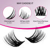 Picture of Lash Clusters 15-20mm 96Pcs Individual Lashes Cluster Mixed Tray D Curl Lash Clusters DIY Eyelash Extensions Individual Cluster Lashes DIY Lash Extension Kit Home (F2-0.07D, 15-20mm)