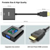 Picture of BENFEI HDMI to VGA, Gold-Plated HDMI to VGA Adapter (Male to Female) Compatible for Computer, Desktop, Laptop, PC, Monitor, Projector, HDTV, Chromebook, Raspberry Pi, Roku, Xbox and More - Black