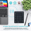 Picture of Bluetooth Number Pad for Laptop, Wireless Numeric keypad, 28 Keys Numpad Number Keypad Bluetooth 10 Keys Number Pad for Laptop, MacBook Air/Pro, iMac, Surface Pro, etc