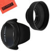 Picture of 58mm Tulip Flower Lens Hood + 58mm Soft Rubber Lens Hood for Select Canon, Nikon, Olympus, Panasonic, Pentax, Sony, Sigma, Tamron SLR Lenses, Digital Cameras and Camcorders + MicroFiber Cleaning Cloth