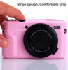 Picture of G7X Camera Silicone Case Ultra-Thin Lightweight Rubber Soft Silicone Case Bag Cover for Canon PowerShot G7X G7X Mark II G7X Mark III + Microfiber Cloth (Pink)