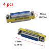 Picture of Antrader 4-Pack DB25 25 Pin Serial Port Female to Female Mini Gender Changer Coupler Adapter RS232 Connector