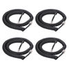 Picture of Coiled Wire 4 Pack 8Ft Uncoiled / 1.4Ft Coiled Landline Phone Handset Cable 4P4C Telephone Accessory Black