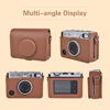 Picture of Rieibi Instax Mini EVO Case - Vintage PU Leather Protective Case for Fuji Instax Mini EVO Instant Camera - Removable Case with Adjustable Shoulder Strap - Brown