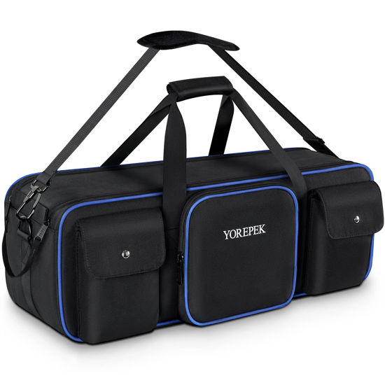 Picture of YOREPEK Tripod Carrying Case Bag 23.6", Heavy-Duty Light Stand Bag with 2 Protective Pads, Photo Studio Equipment Case for Tripods Manfrotto, Monopods, Speaker Stands, Photography Equipment, Travel