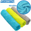 Picture of FIXSMITH Microfiber Cleaning Cloth - Pack of 50, Multi-Functional Cleaning Towels, Size: 12 x 16 in, Highly Absorbent Cleaning Rags, Lint-Free, Streak-Free Cleaning Cloths for Car Kitchen Home Office