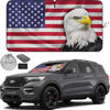 Picture of Autoamerics 1-Piece Windshield Sun Shade New American Eagle Flag USA Patriotic Design - Foldable Car Front Window Sunshade for Sedans SUV Truck - Blocks Max UV Rays and Keeps Your Vehicle Cool Medium