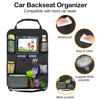 Picture of Car Storage Organizer 2 PCS, Car Backseat Organizer for Kids Durable Waterproof Oxford Fabric with Touchable Tablet Holder 8 Mesh Pockets and 2 Storage Pockets for Snacks Drinks Toys Magazines,Car Travel Accessories