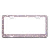 Picture of Bling License Plate Frame for Women, 1PCS Sparkly License Plate Frames| Over 1200 pcs 14 Facets Bedazzled Clear Glass Diamond Rhinestone Crystals w/Free Glitter Diamond Box (Pink)