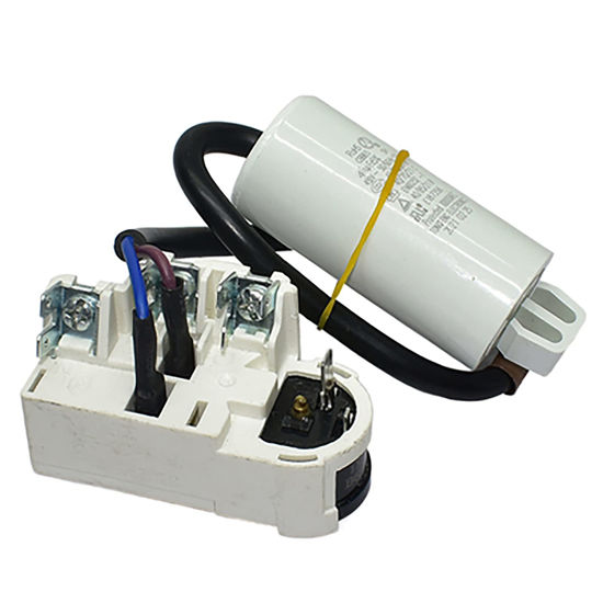 Picture of NUHFUFA TY-QZ-109 Starter+4uF Capacitor Overload Overheat Protector Refrigerator Relay Accessories for Haier Refrigerator Freezer Compressor