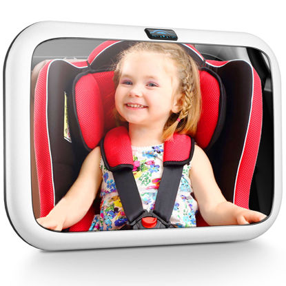 Picture of Baby Car Mirror in Rear Facing Seat, DARVIQS Blind Spot Mirror, Baby Rear View Mirrors