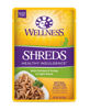 Picture of Wellness Healthy Indulgence Shreds Grain-Free Wet Cat Food, Made with Natural Ingredients and Quality Proteins, Complete and Balanced Meal, 3 oz Pouches (Chicken & Turkey in Light Sauce, 24 Pack)