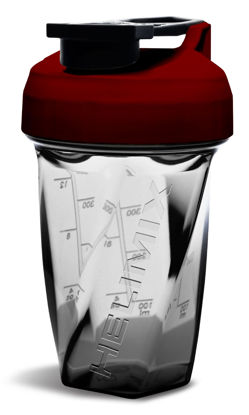 Picture of Helimix 2.0 Vortex Blender Shaker Bottle 28oz | No Blending Ball or Whisk | USA Made | Portable Pre Workout Whey Protein Drink Shaker Cup | Mixes Cocktails Smoothies Shakes | Dishwasher Safe (20 oz, Burgundy)