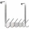 Picture of DOKU Over The Door Hooks, Stainless Steel Heavy Duty Over Door Hanger Holder for Coat Robe Hat Clothe Towels Hanging, Bathroom Organizer Towel Rack 12 Hooks, Brushed Nickel