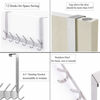 Picture of DOKU Over The Door Hooks, Stainless Steel Heavy Duty Over Door Hanger Holder for Coat Robe Hat Clothe Towels Hanging, Bathroom Organizer Towel Rack 12 Hooks, Brushed Nickel