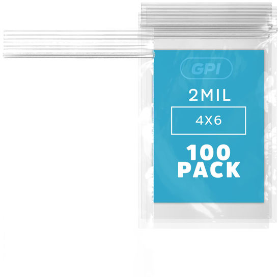 100 Clear 6 x 4 2Mil Reclosable Resealable Storage Zipper Poly