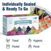 Picture of WECARE Disposable Face Mask Individually Wrapped - 50 Pack, Assorted Wacky Tie Dye Masks - 3 Ply