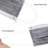 Picture of 100PCS Masks Grey Disposable Face Mask 3 Ply Breatherable Face Masks