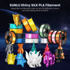 Picture of 3D Printer Silk Filament, SUNLU Shiny Silk PLA Filament 1.75mm, Smooth Silky Surface, Great Easy to Print for 3D Printers, Dimensional Accuracy +/- 0.02mm, Silk Yellow 1KG