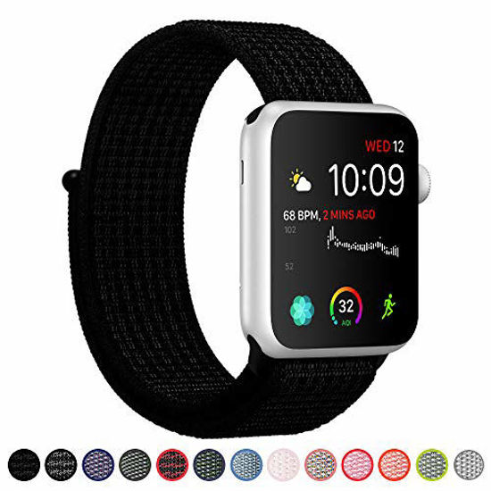 Picture of SYRE Compatible Apple Watch Band Series 4/3/2/1 38mm 40mm 42mm 44mm, Lightweight Breathable Nylon Sport Band Replacement iWatch Series 4, Series 3, Series 2, Series 1