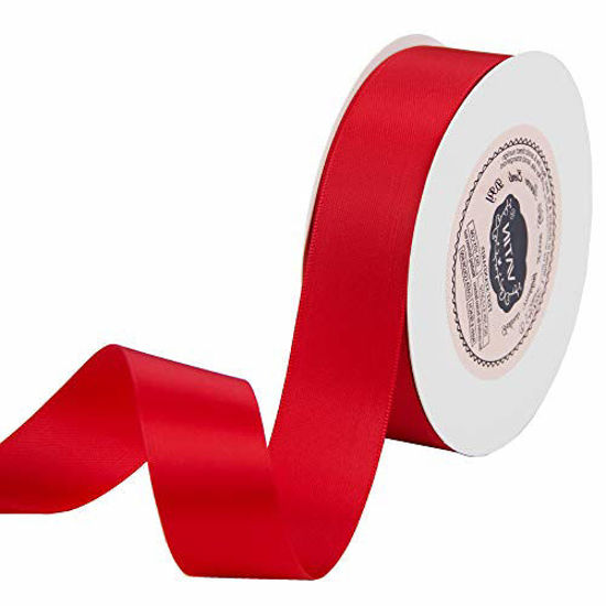 1 inch deals red satin ribbon