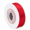 Picture of VATIN 1 inch Double Faced Polyester Satin Ribbon Hot Red -Continuous 25 Yard Spool, Perfect for Wedding, Wreath, Baby Shower,Packing and Other Projects.