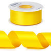 Picture of Ribbli Maize Yellow Double Faced Satin Ribbon,1-1/2” x Continuous 25 Yards,Use for Bows Bouquet,Gift Wrapping,Baby Shower,Floral Arrangement